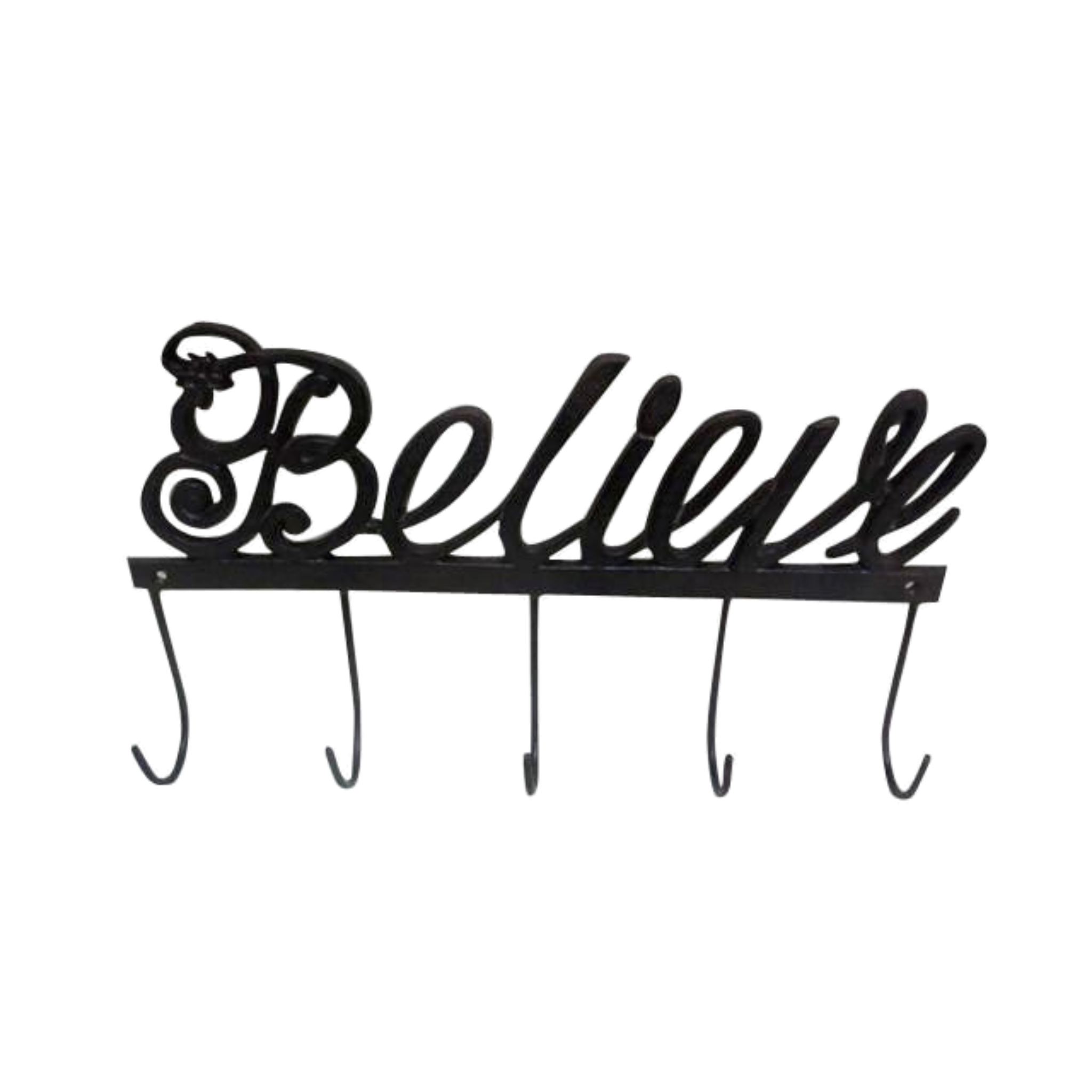 Cast Iron Believe Wall Hooks 