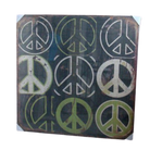 Print, Peace Artwork Hessian Jute Stretched Wood Fram