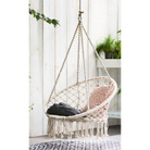 Macrame Hanging chair. Made from woven white cotton,