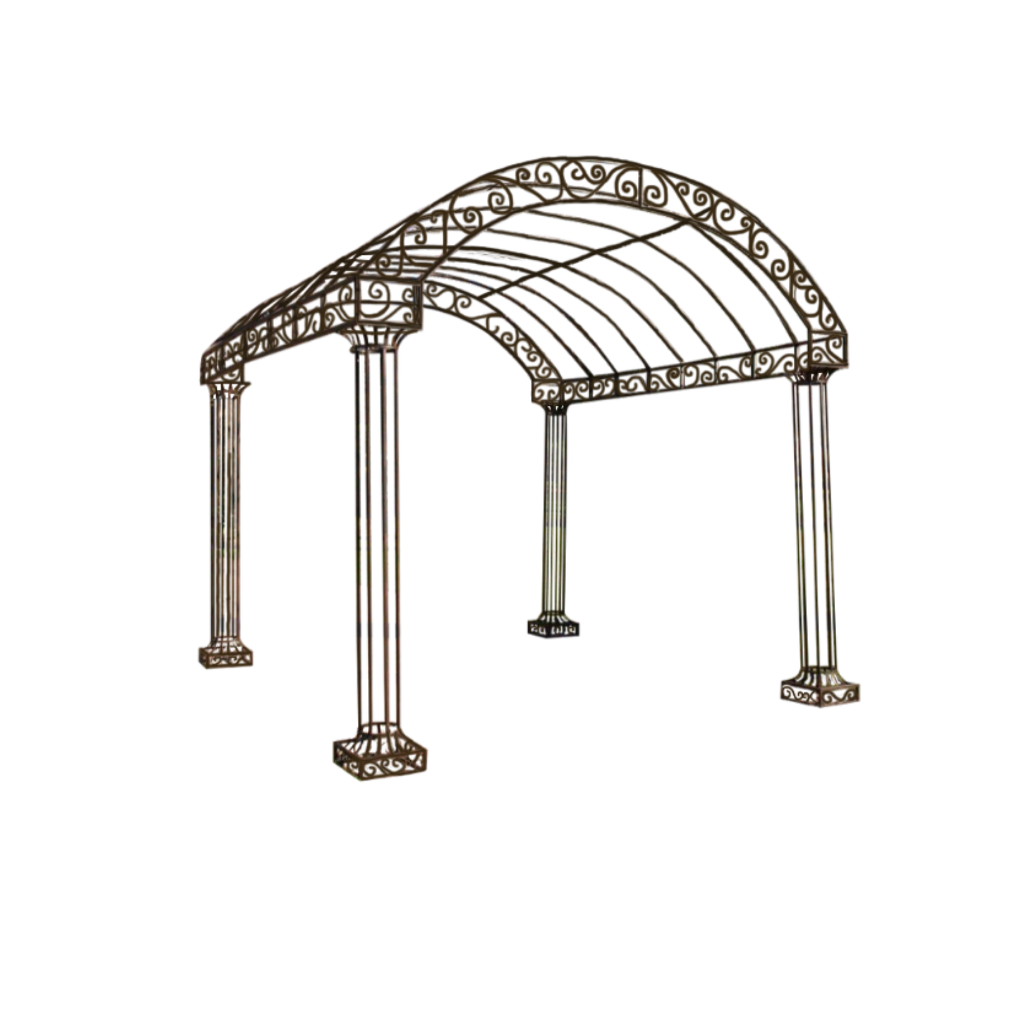 Outdoor Garden Arbour, Gazebo, Arch 3m x 3m made in rusty finish.