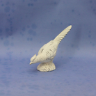 cast iron pheasant with head down antique white finish