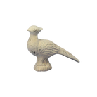 cast iron pheasant with head up antique white finish