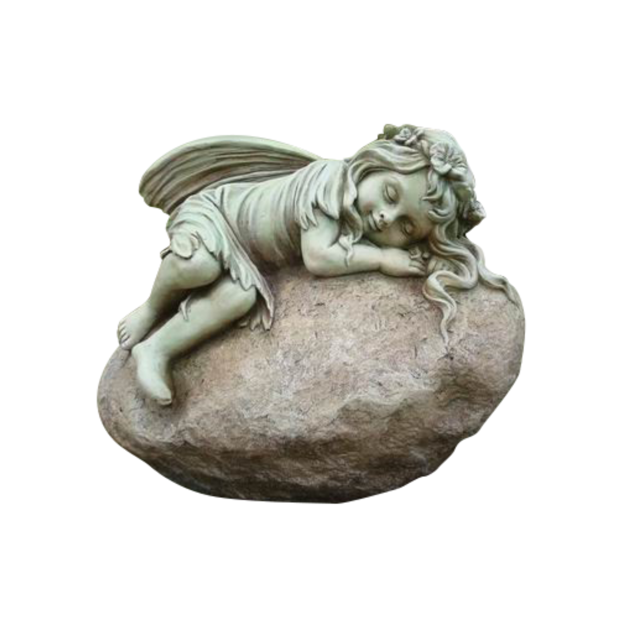 Statue - Fairy Resting/sleeping on Rock