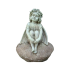 Statue - Fairy Sitting on a Rock