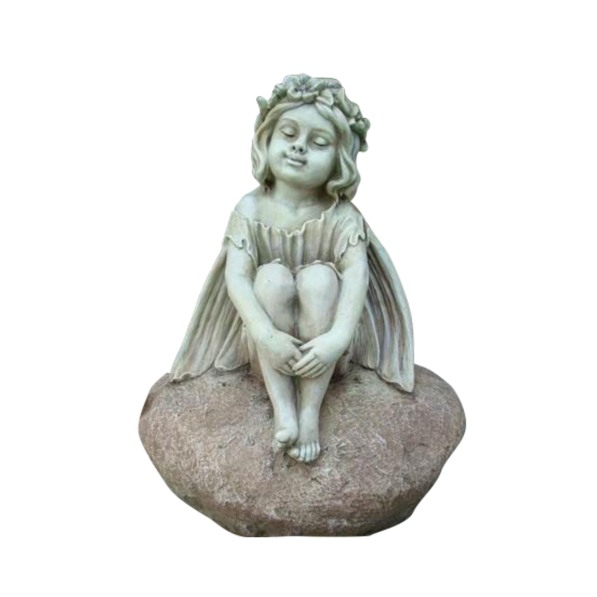 Statue - Fairy Sitting on a Rock