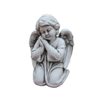 Statue - Angel Cherub Boy Kneeling Sculpture 